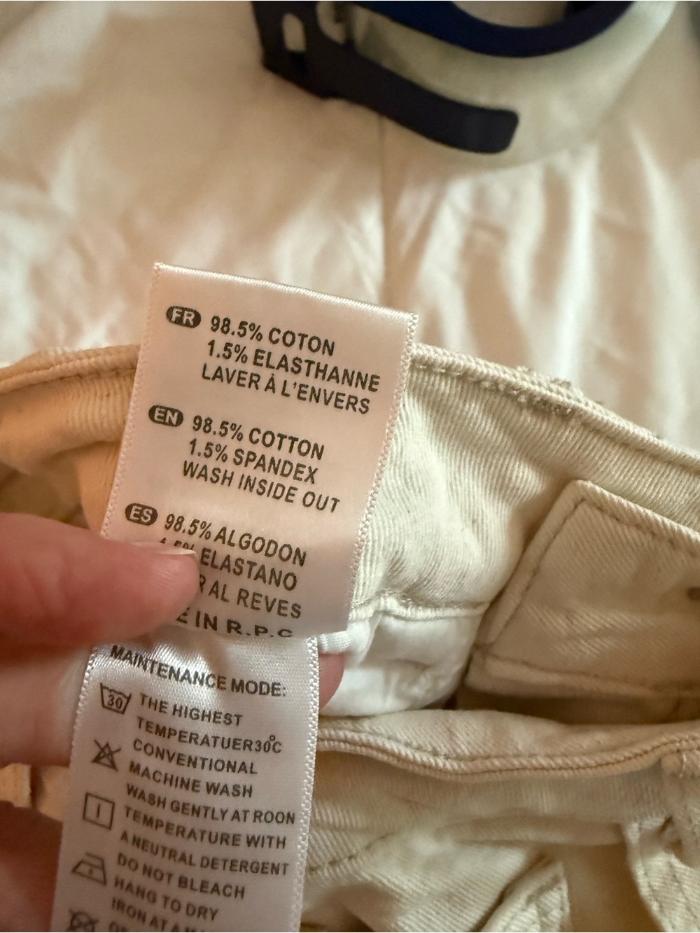 Easy Clothes “Solange” Cream Straight Leg Jeans – Size 34 / XS – Like New - Picture 8 of 9